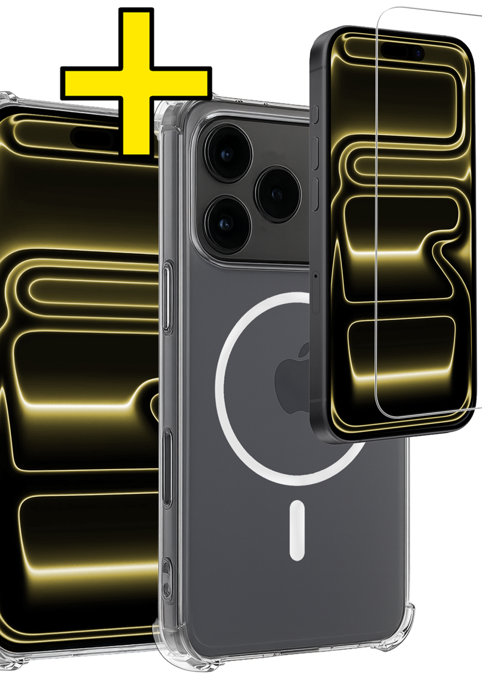 LUQ LUQ iPhone 17 Pro Max Magsafe Hoesje Transparant Met Screenprotector