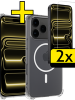 LUQ LUQ iPhone 17 Pro Magsafe Hoesje Transparant Met 2x Screenprotector