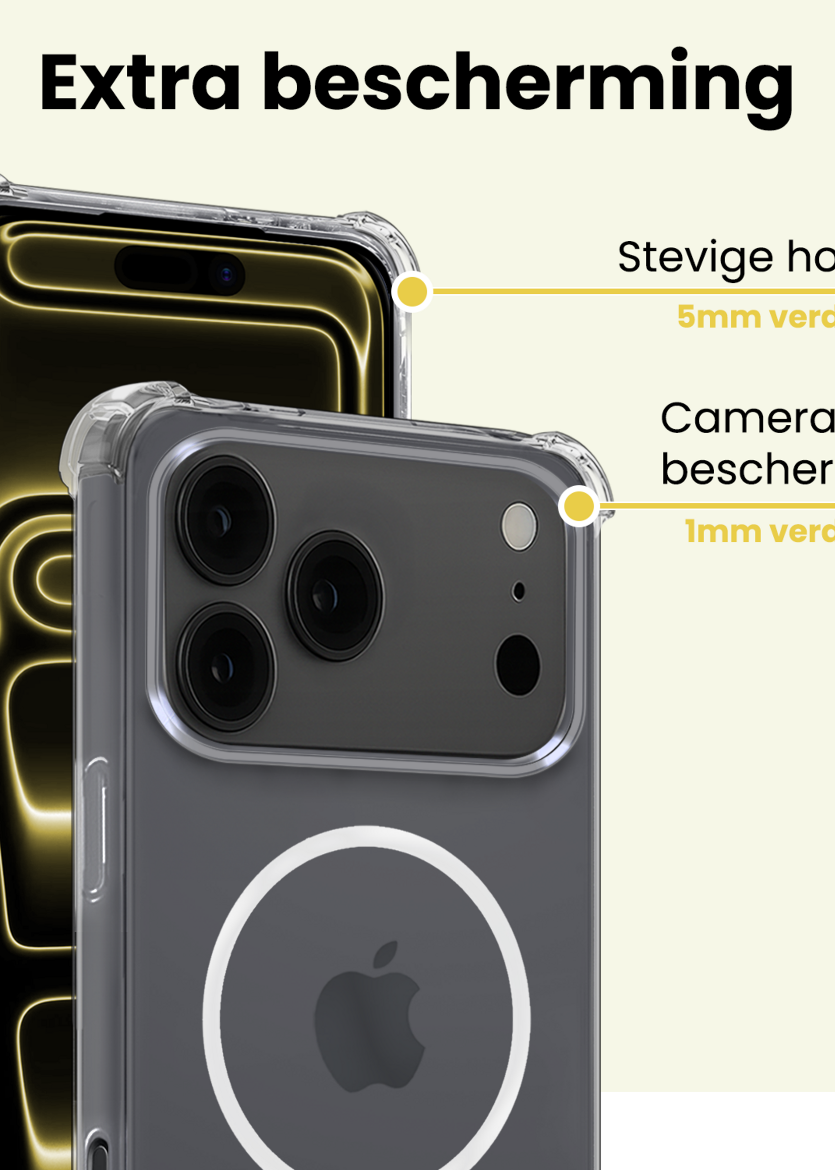 LUQ LUQ iPhone 17 Pro Magsafe Hoesje - Transparant