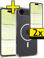 LUQ LUQ iPhone Air Magsafe Hoesje Transparant Met 2x Screenprotector