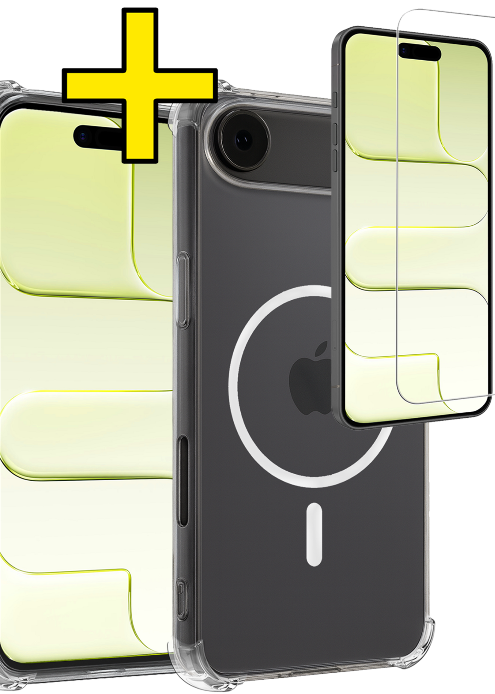 LUQ LUQ iPhone Air Magsafe Hoesje Transparant Met Screenprotector