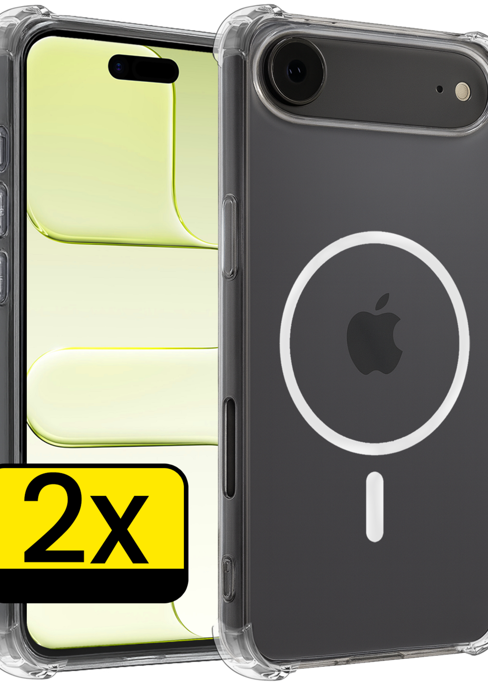 LUQ LUQ iPhone Air Magsafe Hoesje - Transparant - 2 PACK