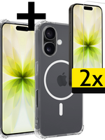 LUQ LUQ iPhone 17 Magsafe Hoesje Transparant Met 2x Screenprotector