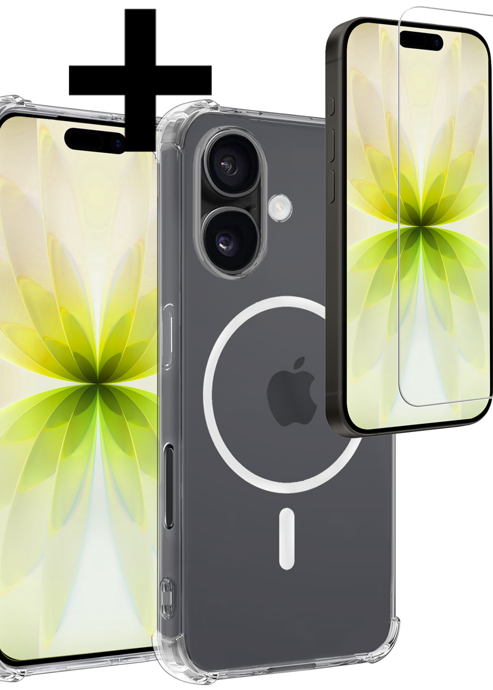 LUQ LUQ iPhone 17 Magsafe Hoesje Transparant Met Screenprotector