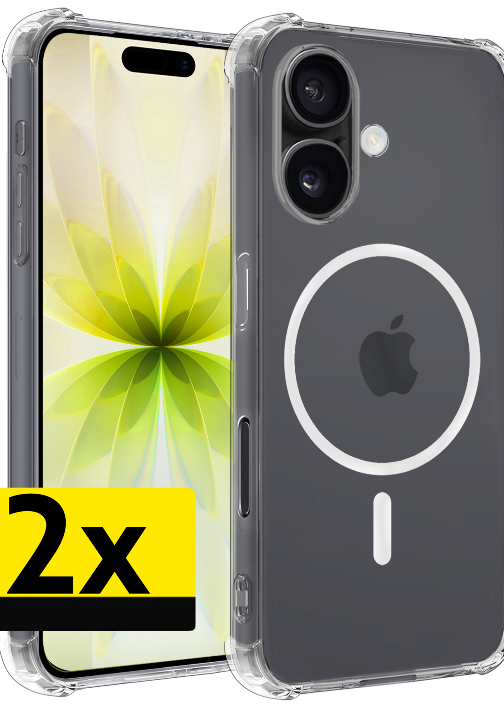 LUQ LUQ iPhone 17 Magsafe Hoesje - Transparant - 2 PACK