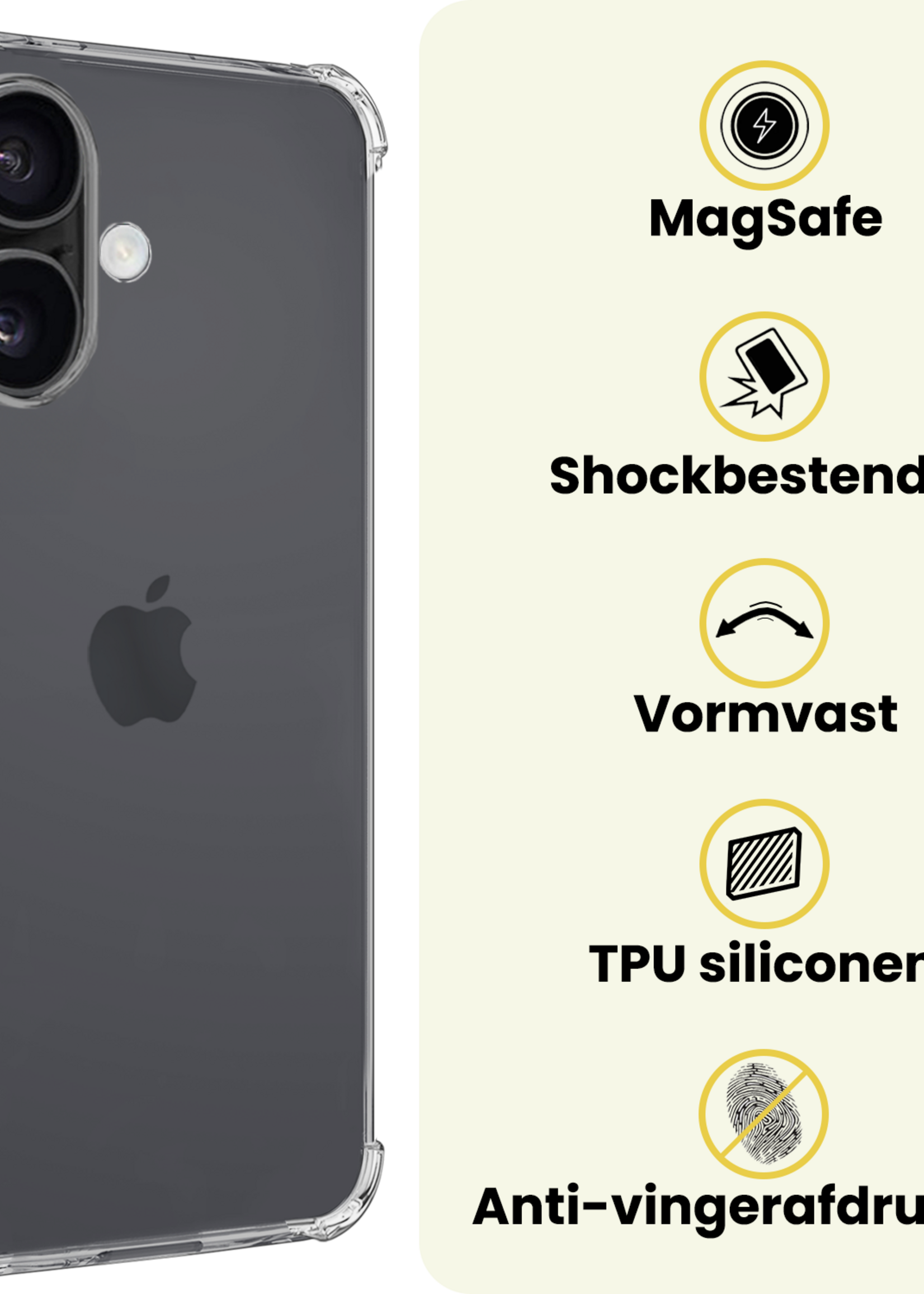 LUQ LUQ iPhone 17 Magsafe Hoesje - Transparant