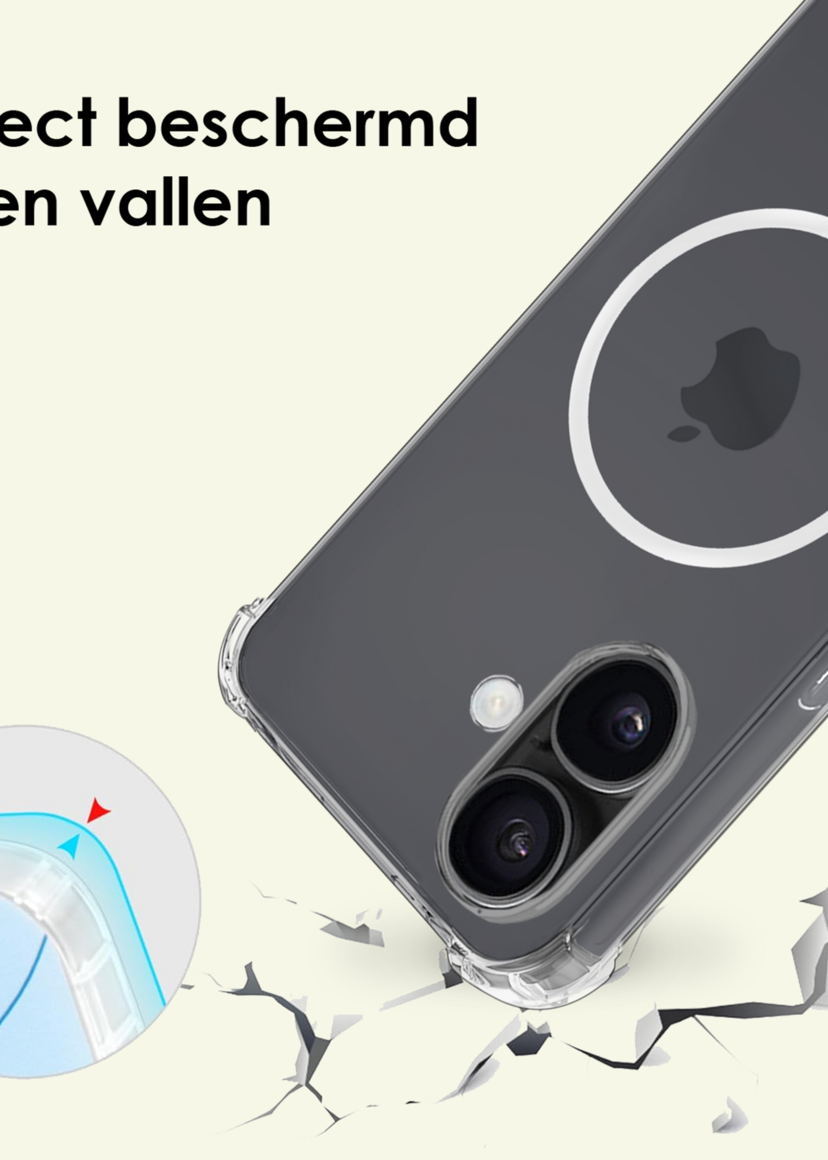 LUQ LUQ iPhone 17 Magsafe Hoesje - Transparant