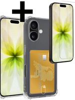 LUQ LUQ iPhone 17 Hoesje Pashouder Met Screenprotector