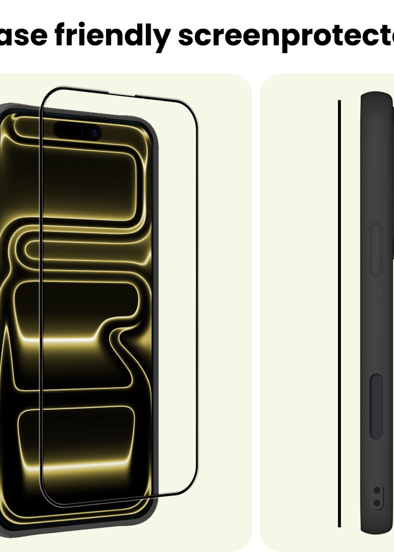 LUQ LUQ iPhone 17 Pro Screenprotector Met Installatieframe - 3 PACK