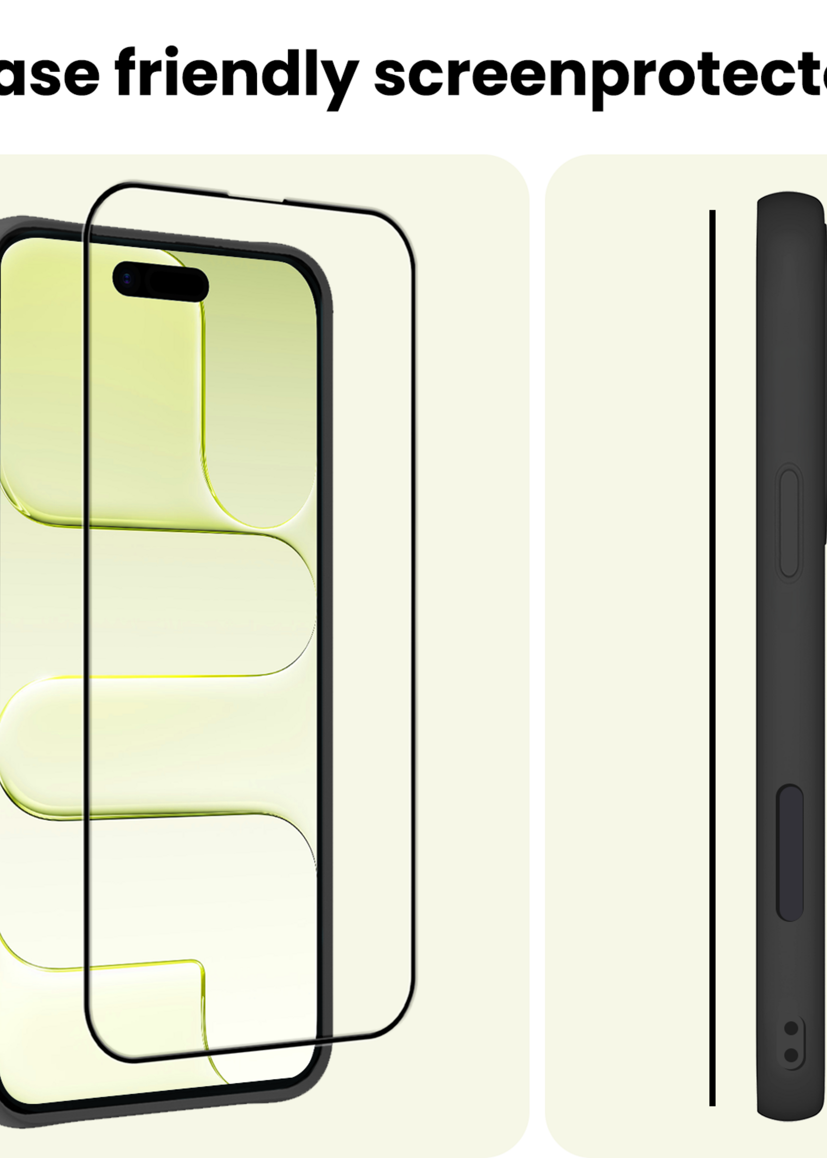 LUQ LUQ iPhone Air Screenprotector Met Installatieframe - 3 PACK