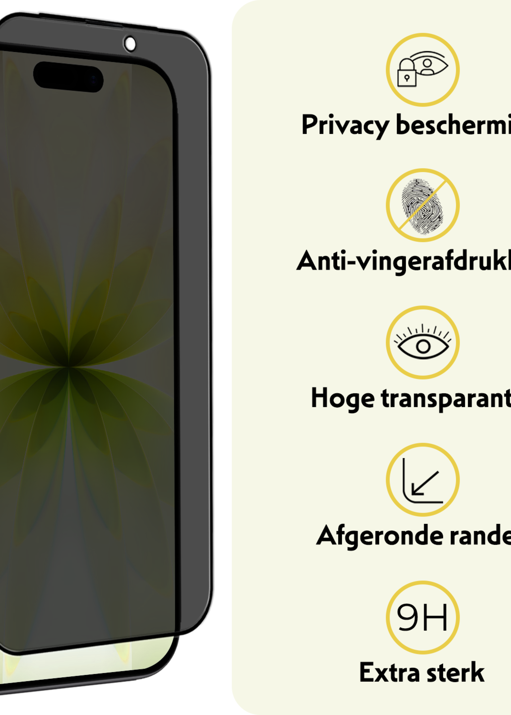 LUQ LUQ iPhone 17 Screenprotector Glas Privacy - 3 PACK