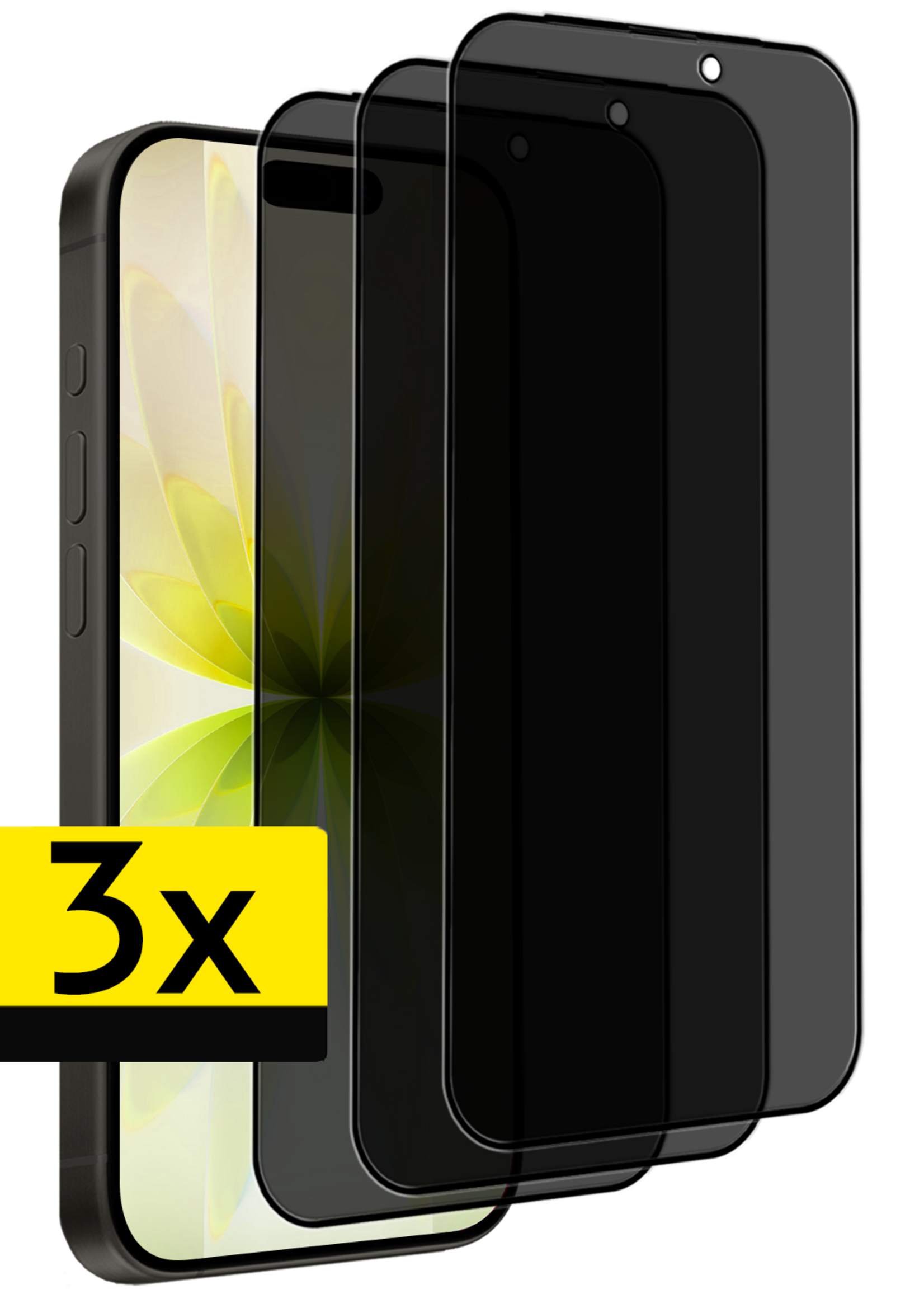 LUQ LUQ iPhone 17 Screenprotector Glas Privacy - 3 PACK