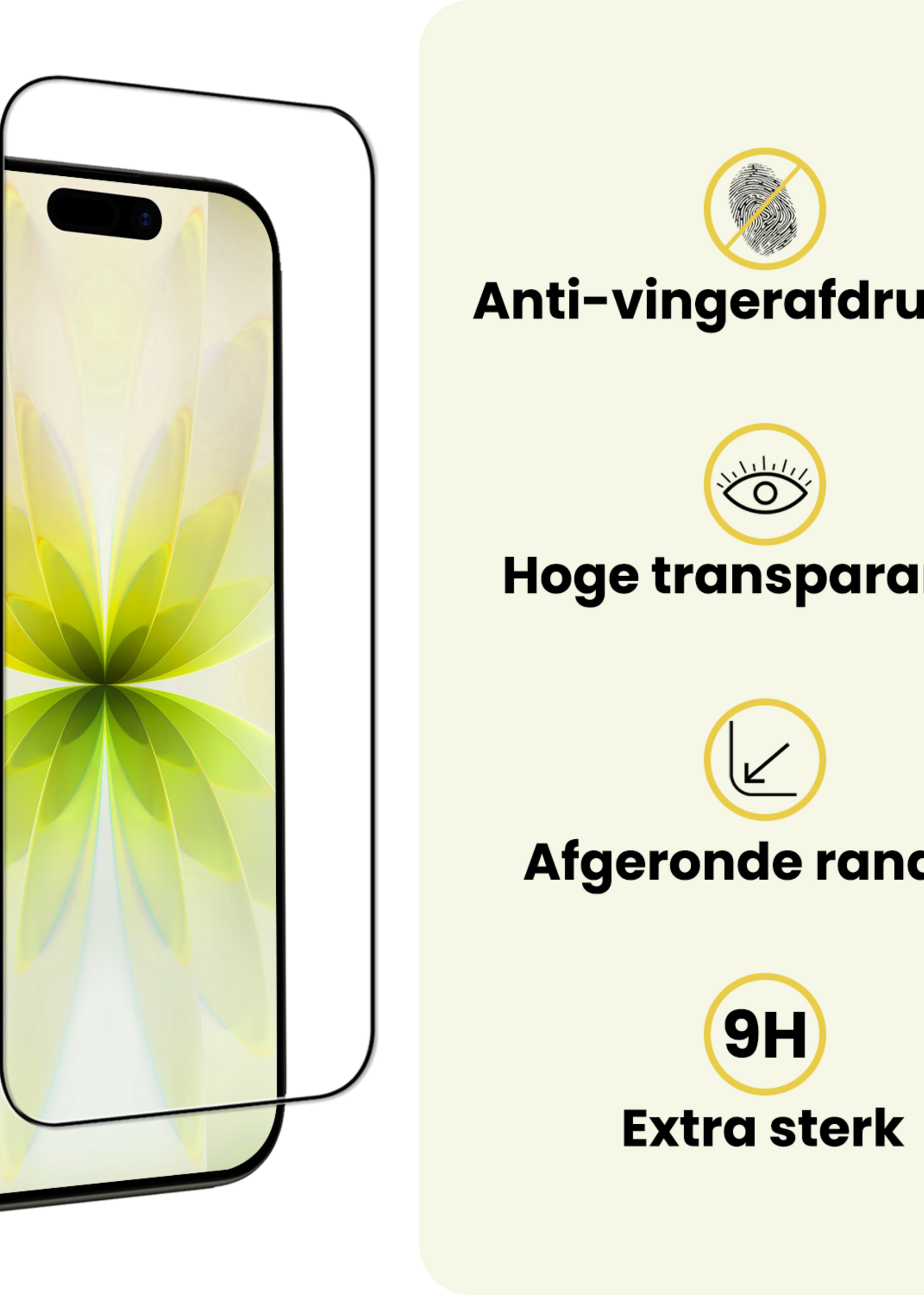 LUQ LUQ iPhone 17 Screenprotector Glas Full Cover 2D - 3 PACK