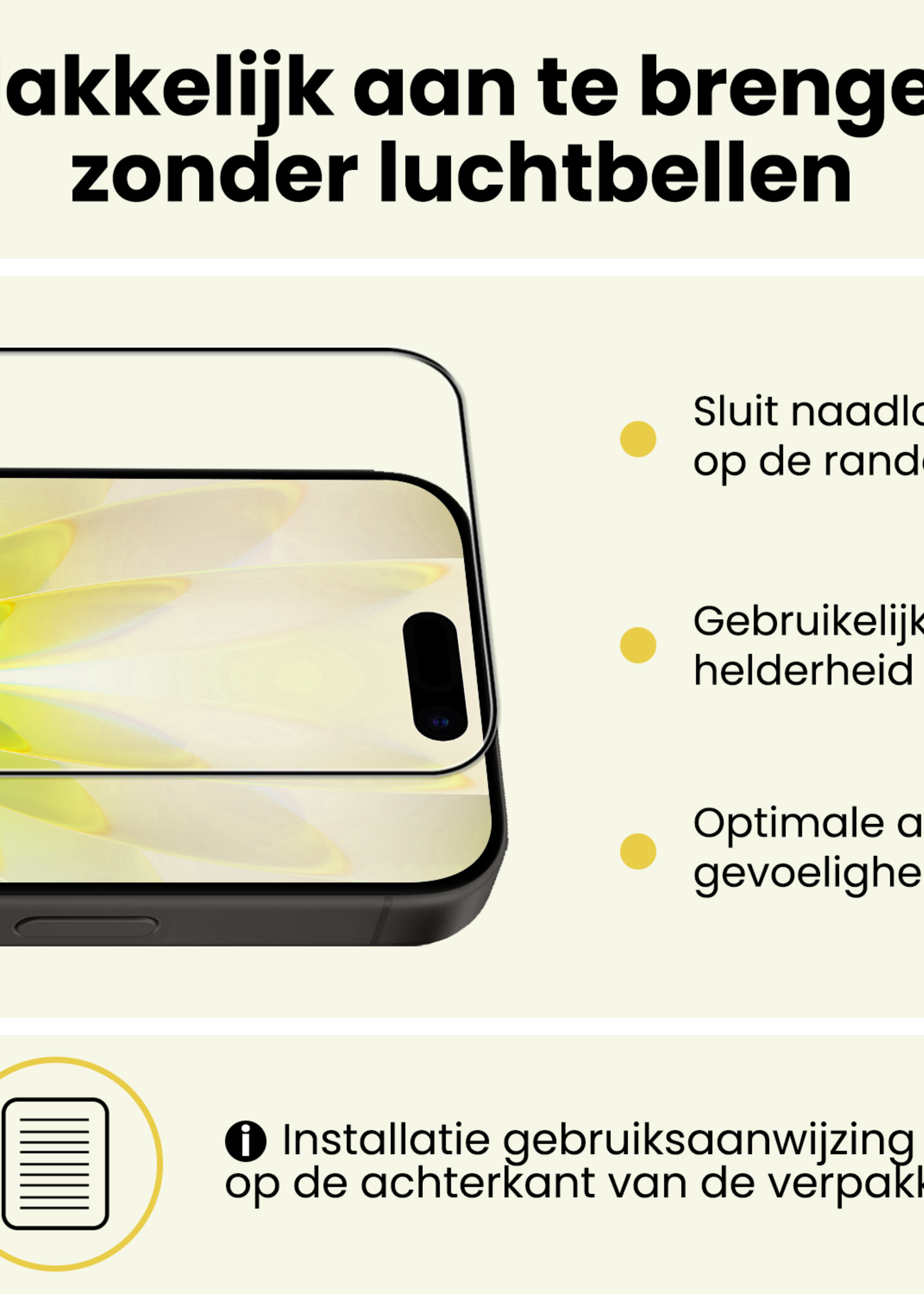 LUQ LUQ iPhone 17 Screenprotector Glas Full Cover 2D - 2 PACK