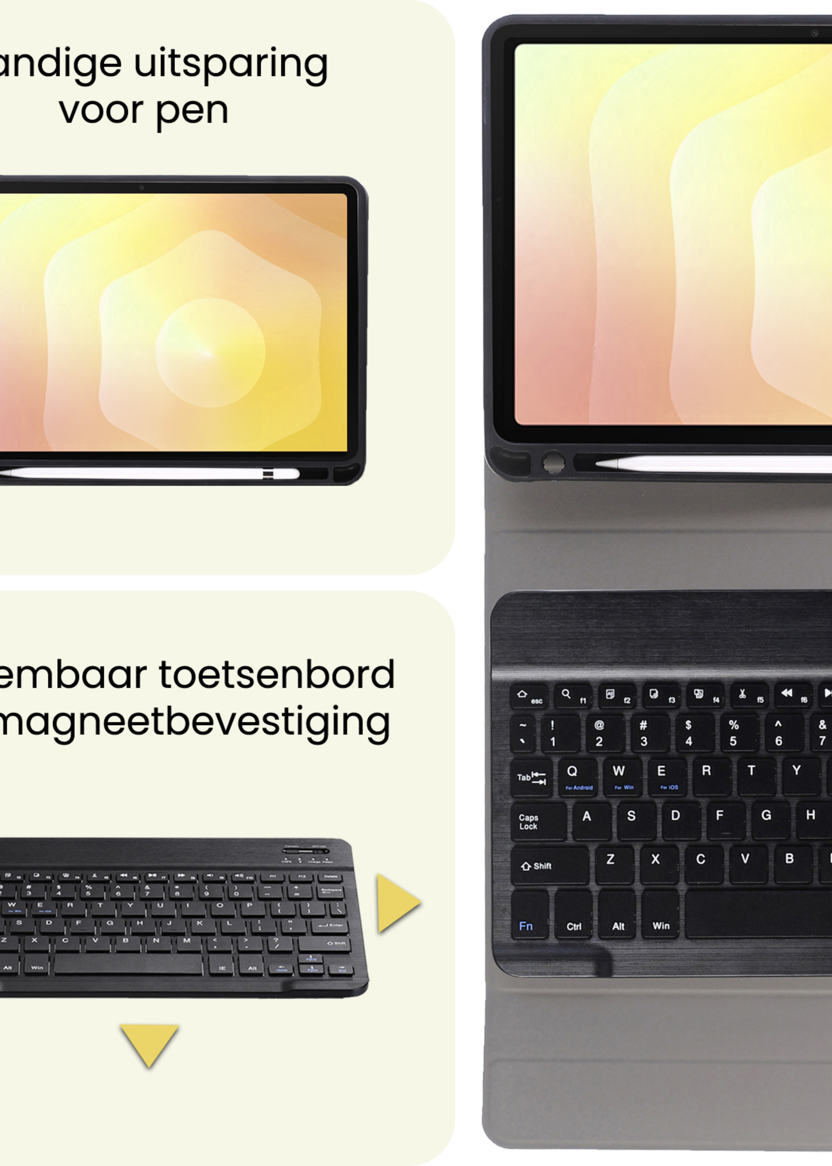 LUQ LUQ Samsung Galaxy Tab S11 Ultra Toetsenbordhoes - Zwart