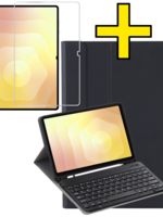 LUQ LUQ Samsung Galaxy Tab S11 Ultra Toetsenbordhoes Met Screenprotector - Zwart