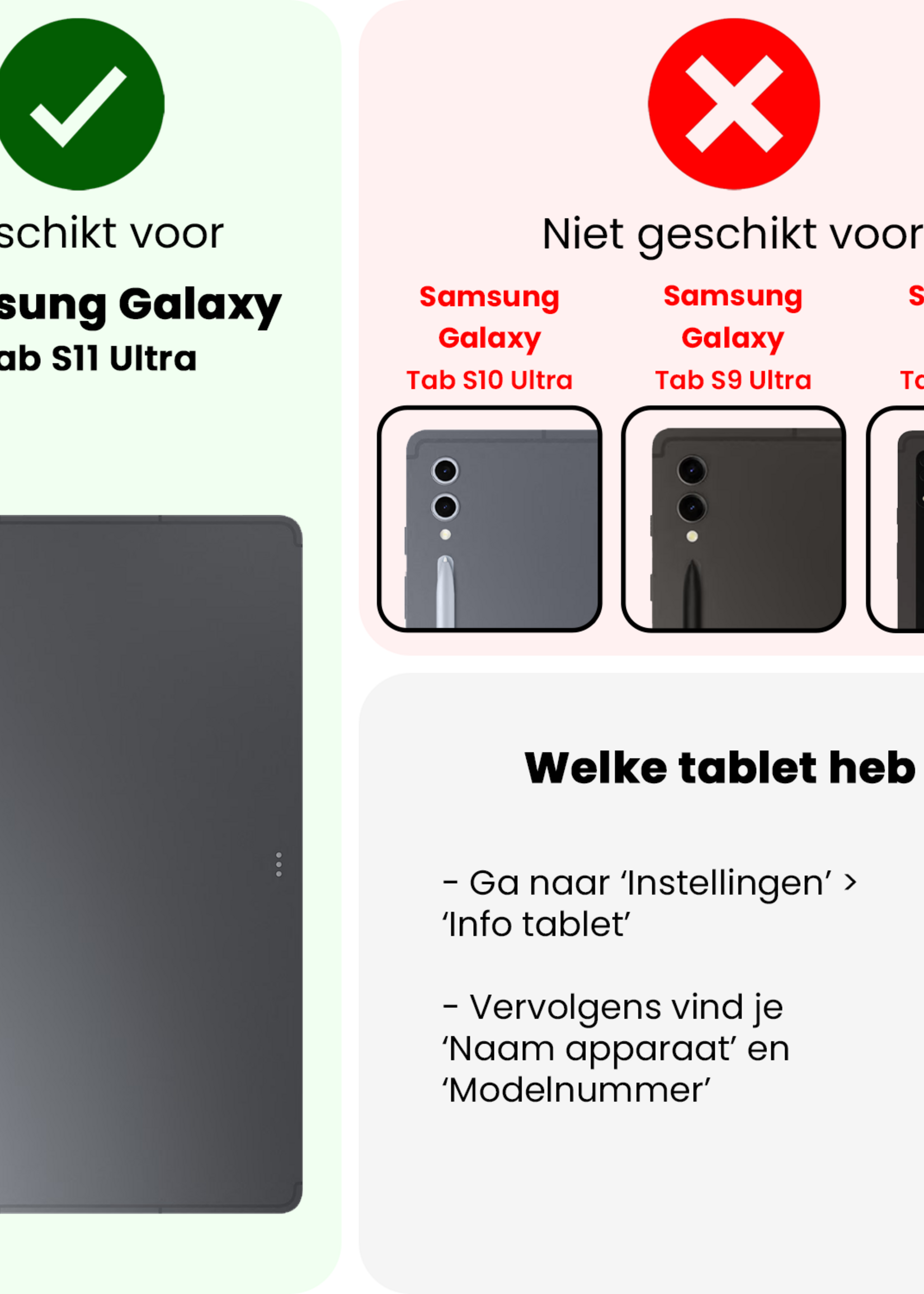 LUQ LUQ Samsung Galaxy Tab S11 Ultra Toetsenbordhoes Met Screenprotector - Zwart