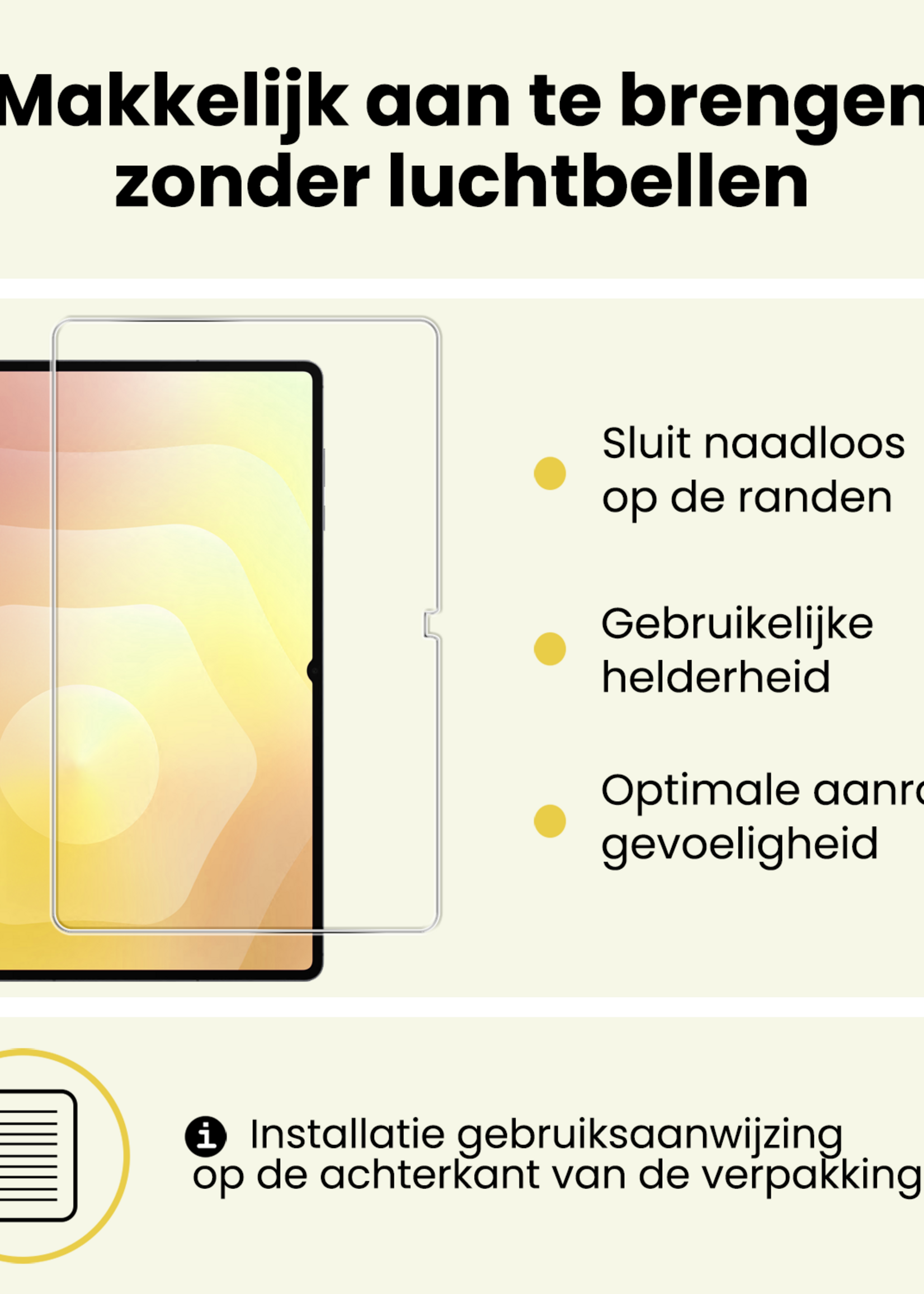 LUQ LUQ Samsung Galaxy Tab S11 Ultra Toetsenbordhoes Met Screenprotector - Zwart