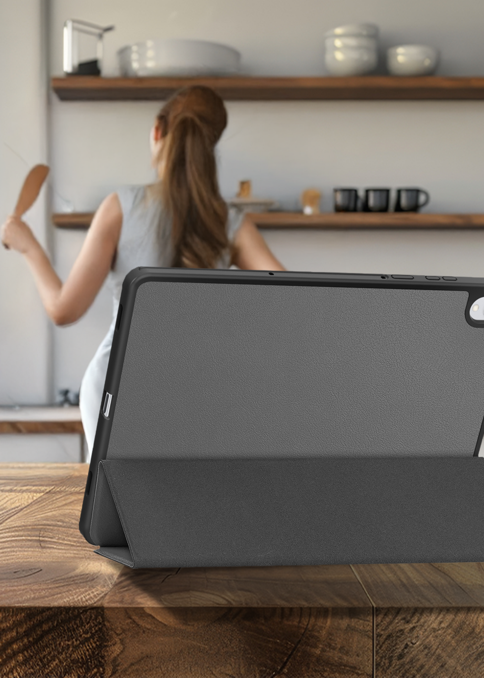 LUQ LUQ Samsung Galaxy Tab S11 Hoesje Met Uitsparing S Pen - Grijs