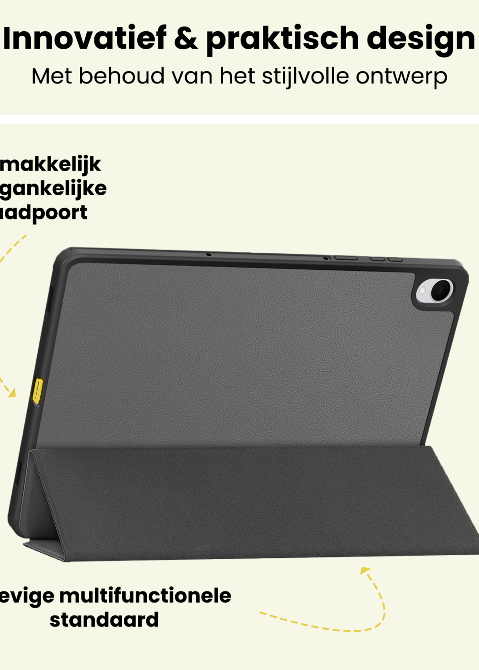 LUQ LUQ Samsung Galaxy Tab S11 Hoesje Met Uitsparing S Pen - Grijs