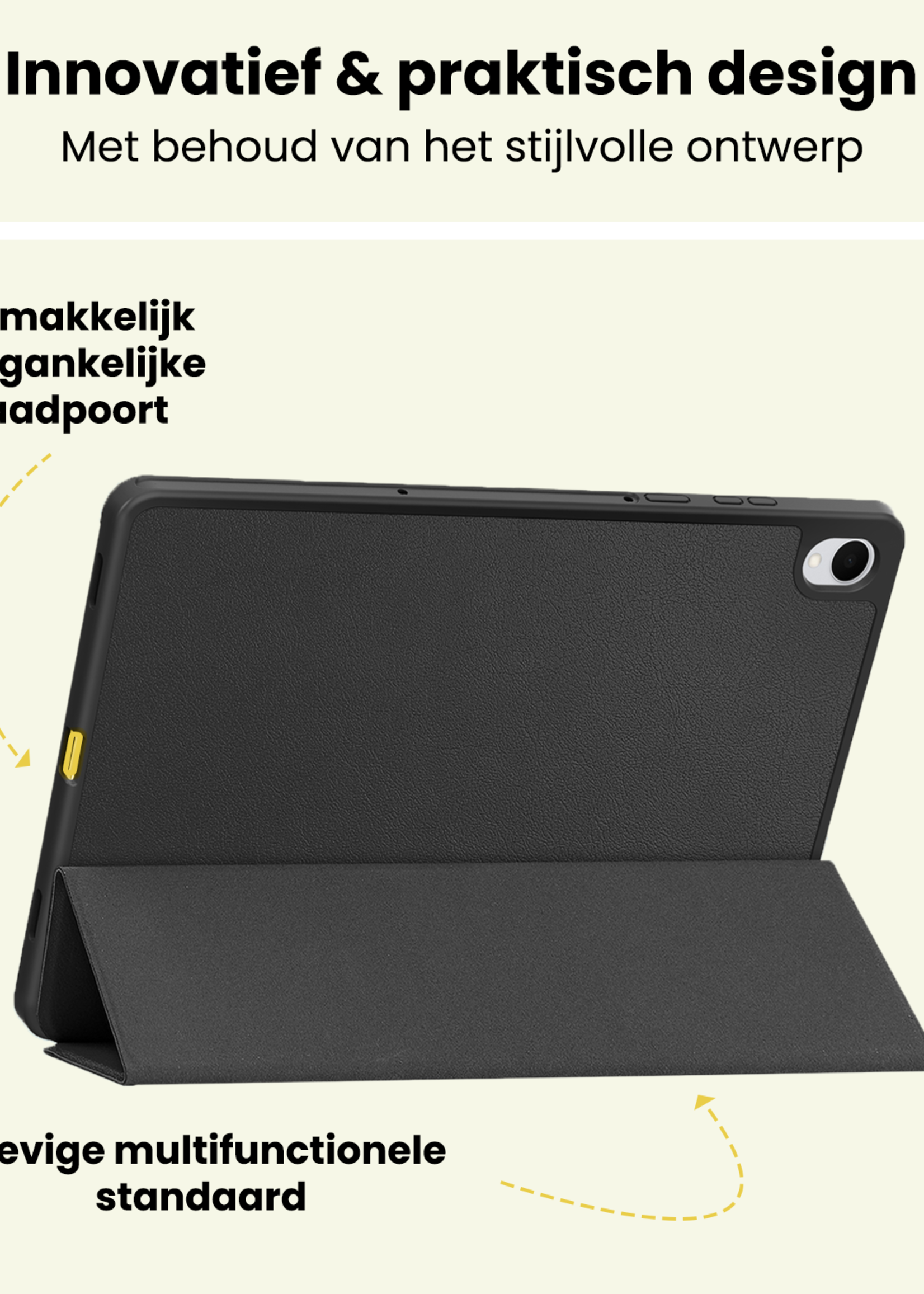 LUQ LUQ Samsung Galaxy Tab S11 Hoesje Met Uitsparing S Pen - Zwart