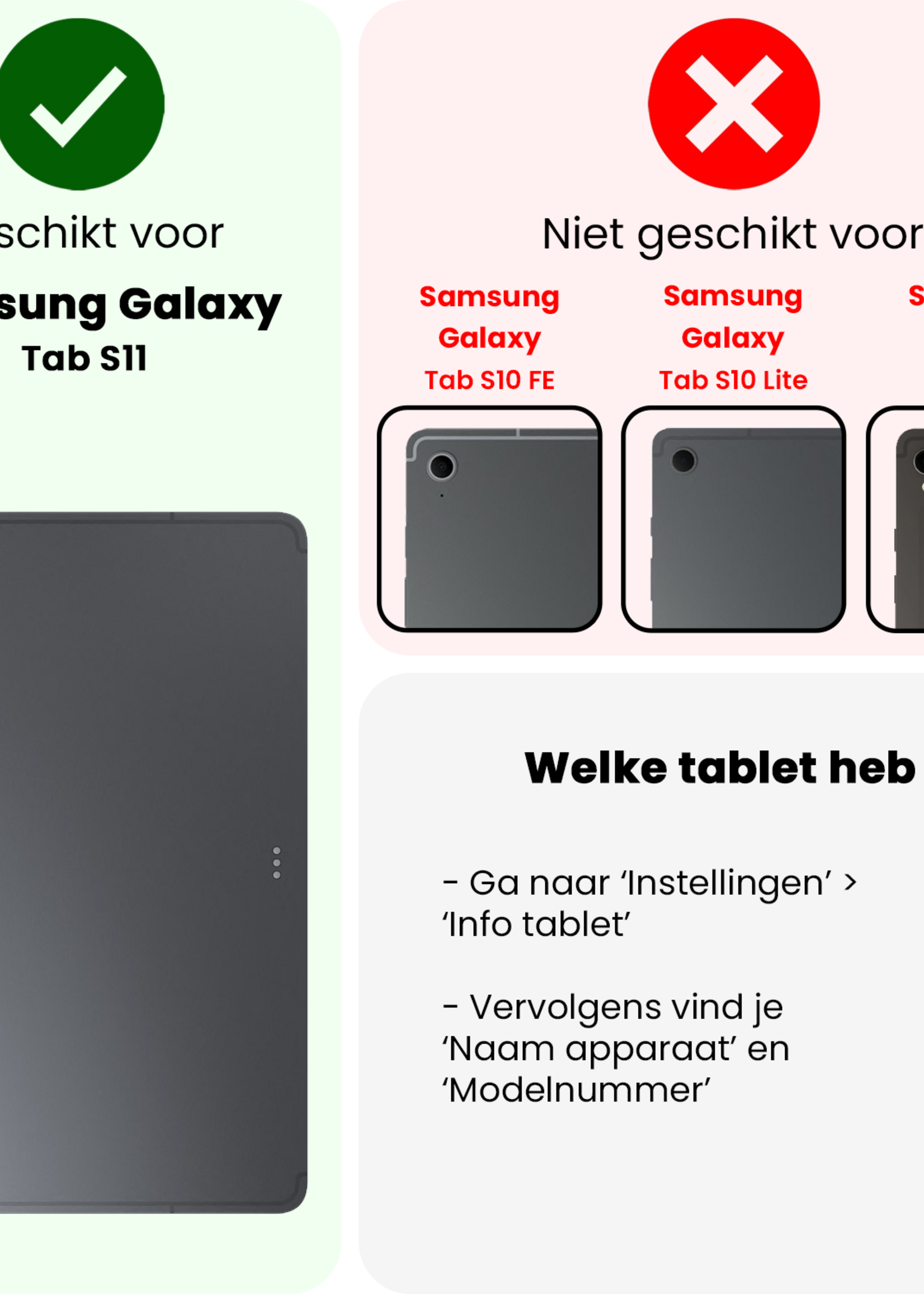 LUQ LUQ Samsung Galaxy Tab S11 Hoesje Met Uitsparing S Pen Met Screenprotector - Donkerblauw