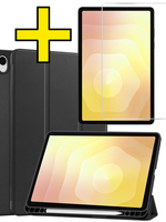 LUQ LUQ Samsung Galaxy Tab S11 Hoesje Met Uitsparing S Pen Met Screenprotector - Zwart