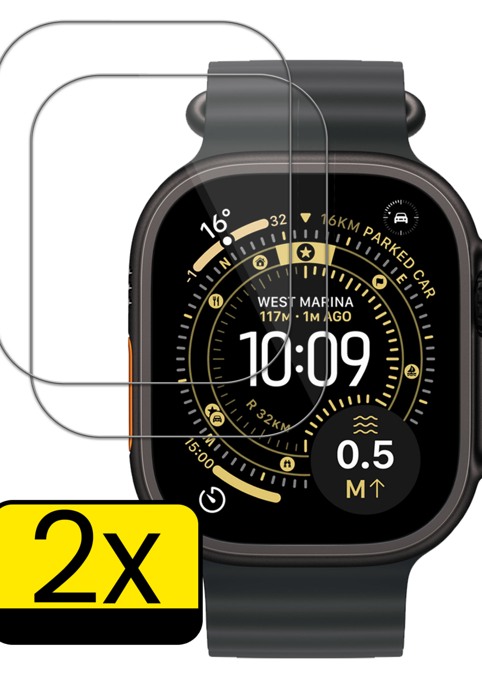 LUQ LUQ Apple Watch Ultra 3 Screenprotector - 2 PACK