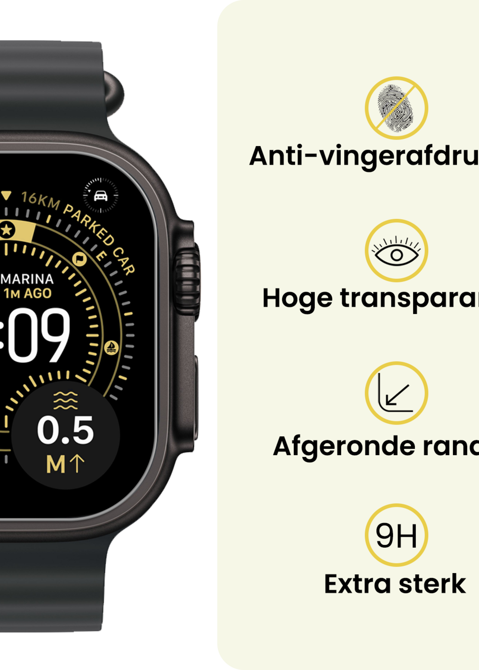 LUQ LUQ Apple Watch Ultra 3 Screenprotector - 2 PACK