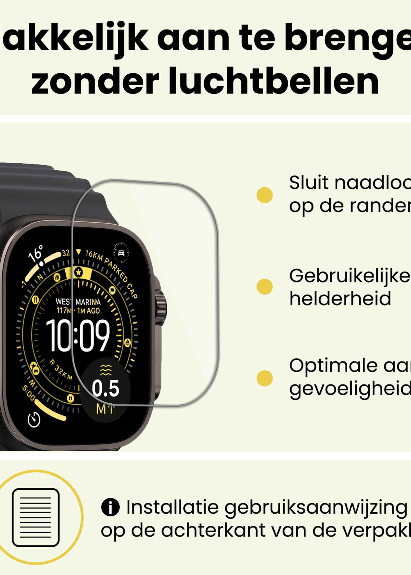 LUQ LUQ Apple Watch Ultra 3 Screenprotector - 2 PACK