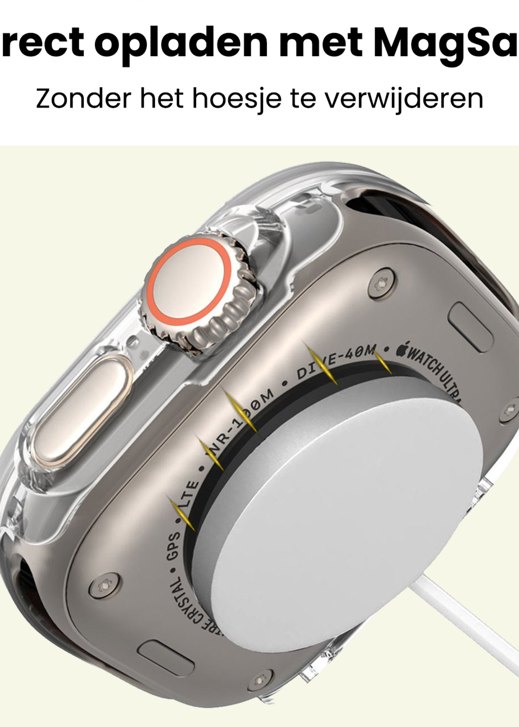 LUQ LUQ Apple Watch Ultra 3 Hoesje Siliconen Transparant - 49 mm - 2 PACK