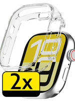 LUQ LUQ Apple Watch SE 3 Hoesje Siliconen Transparant - 44 mm - 2 PACK