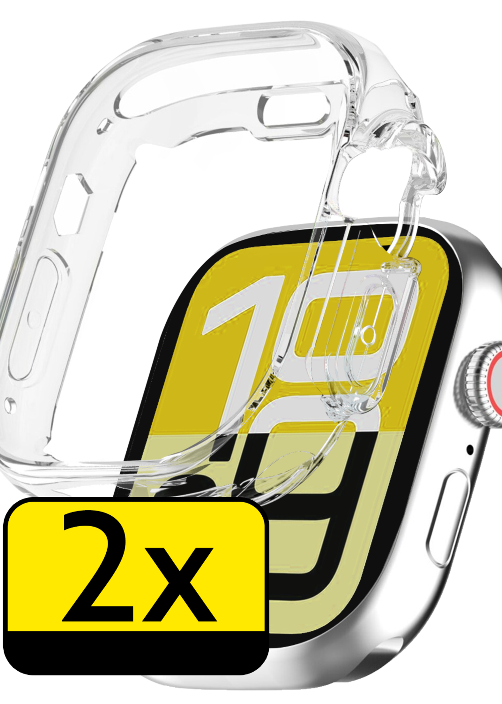 LUQ LUQ Apple Watch SE 3 Hoesje Siliconen Transparant - 44 mm - 2 PACK