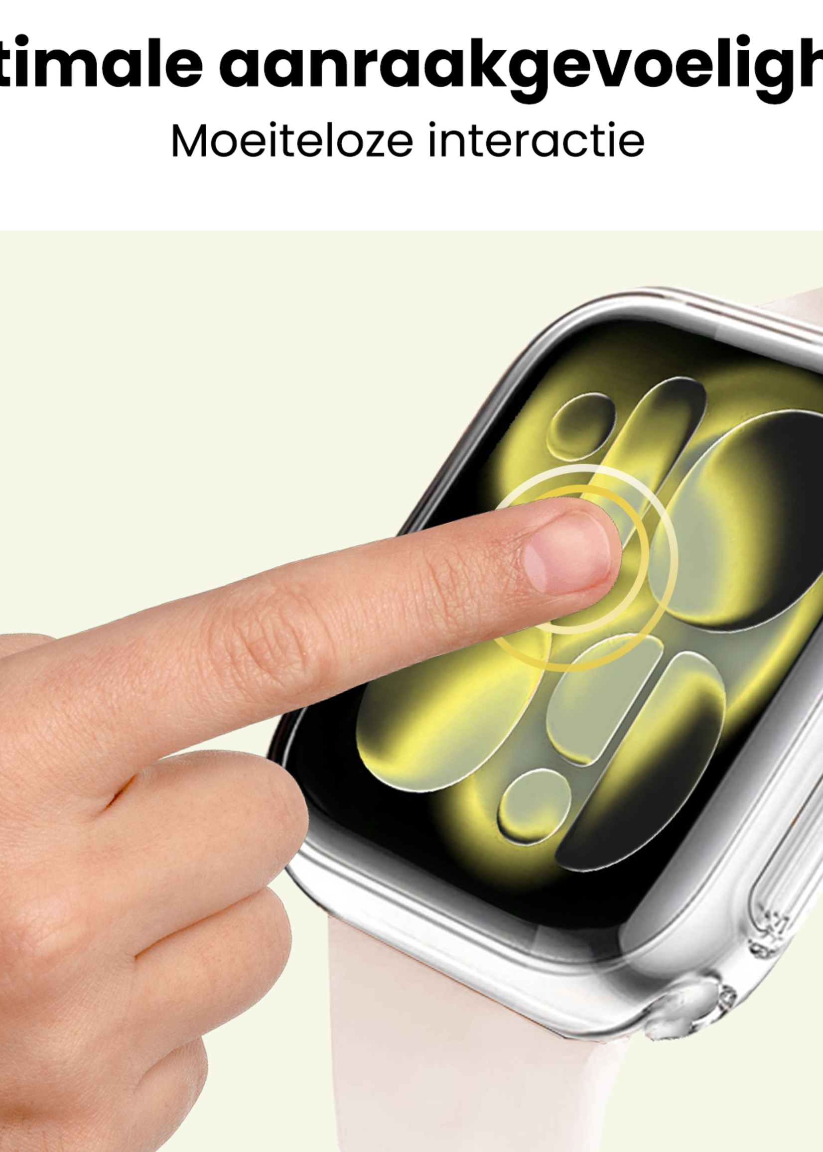 LUQ LUQ Apple Watch Series 11 Hoesje Siliconen Transparant - 42 mm - 2 PACK