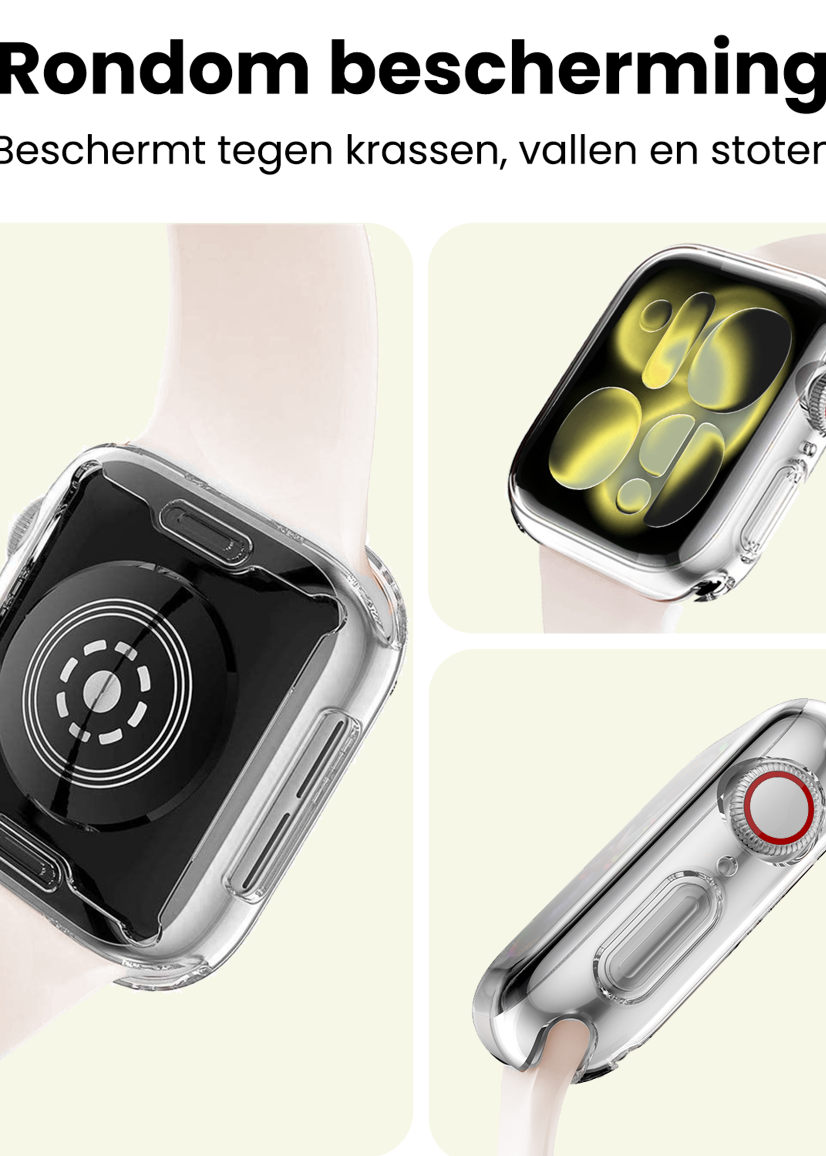 LUQ LUQ Apple Watch Series 11 Hoesje Siliconen Transparant - 46 mm