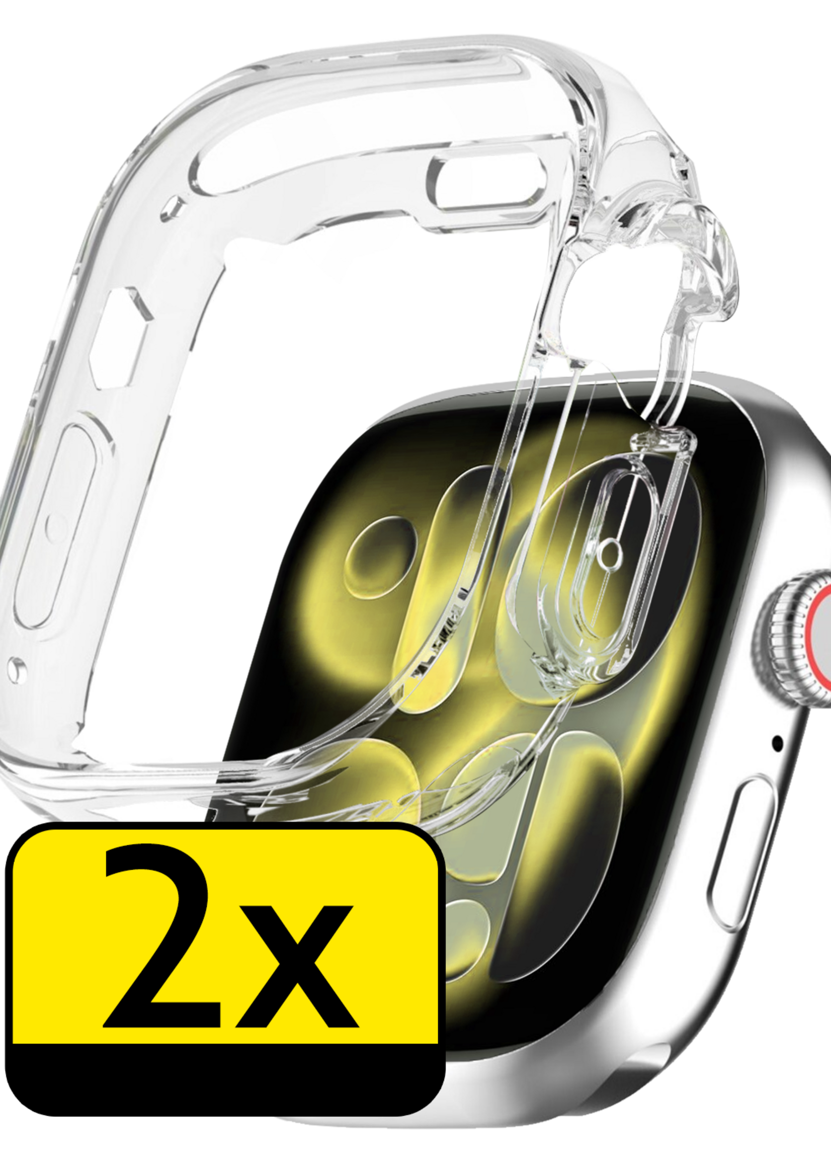 LUQ LUQ Apple Watch Series 11 Hoesje Siliconen Transparant - 46 mm - 2 PACK