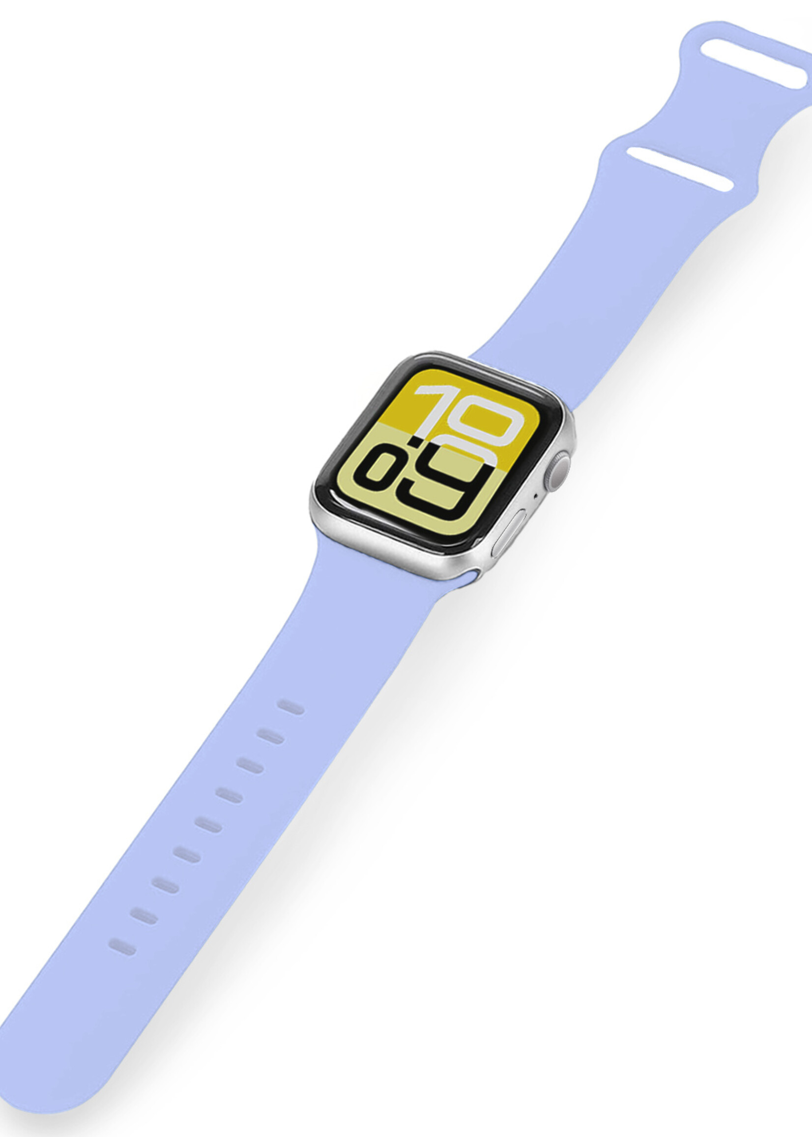 LUQ LUQ Apple Watch Bandje Siliconen Verstelbaar (38/40/41 mm) - Baby Blauw