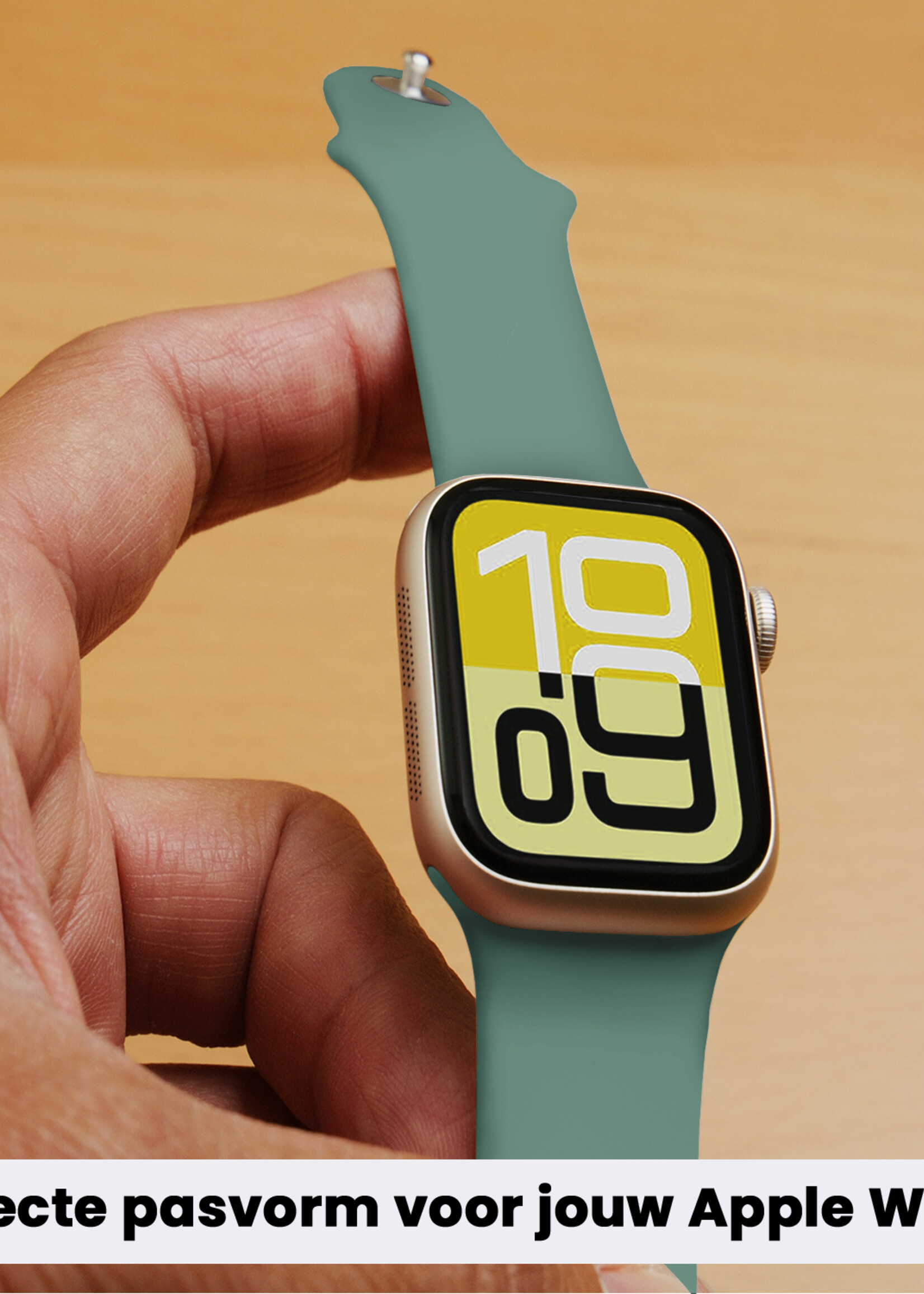 LUQ LUQ Apple Watch Bandje Siliconen Verstelbaar (38/40/41 mm) - Cactus