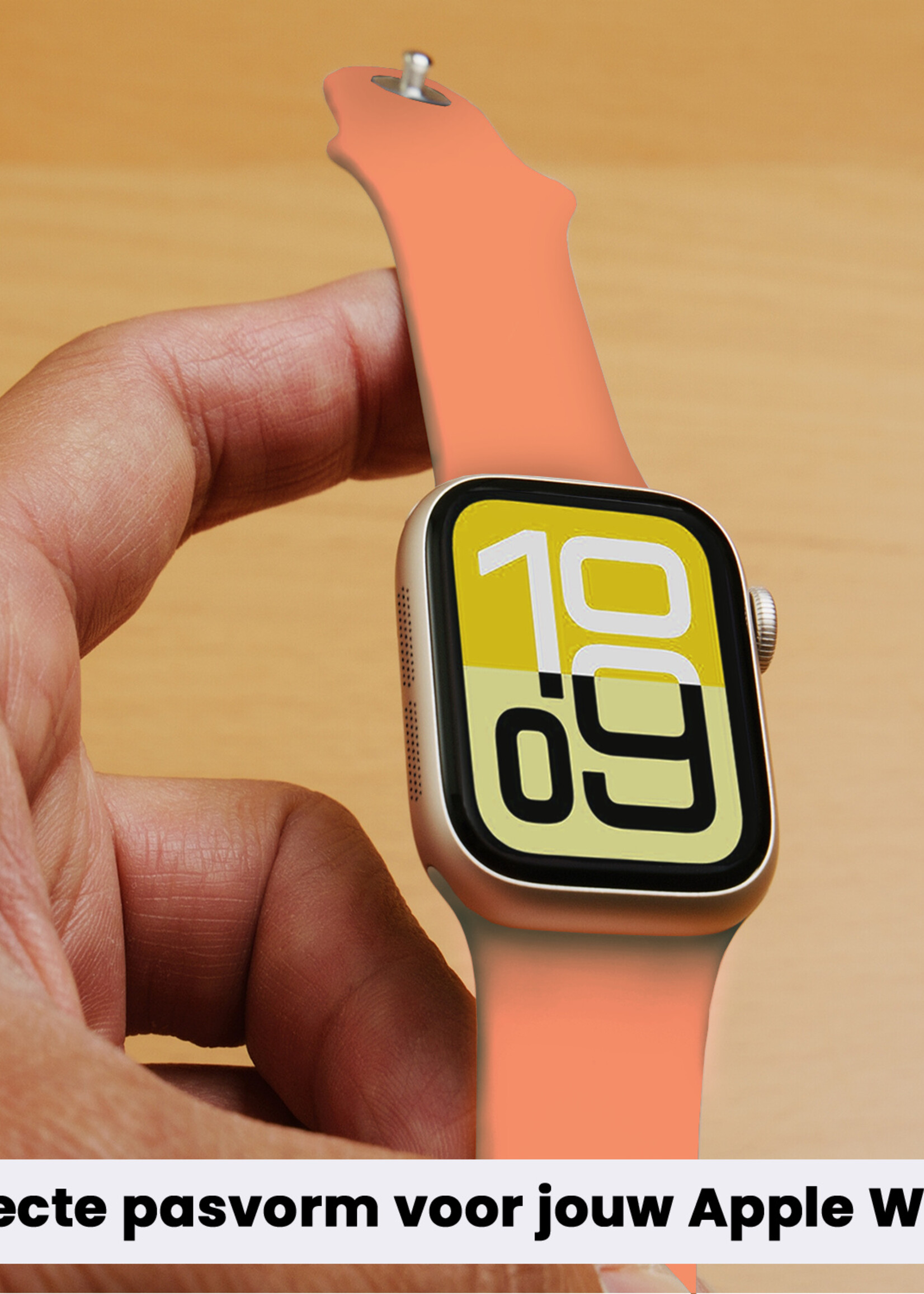 LUQ LUQ Apple Watch Bandje Siliconen Verstelbaar (38/40/41 mm) - Calendula