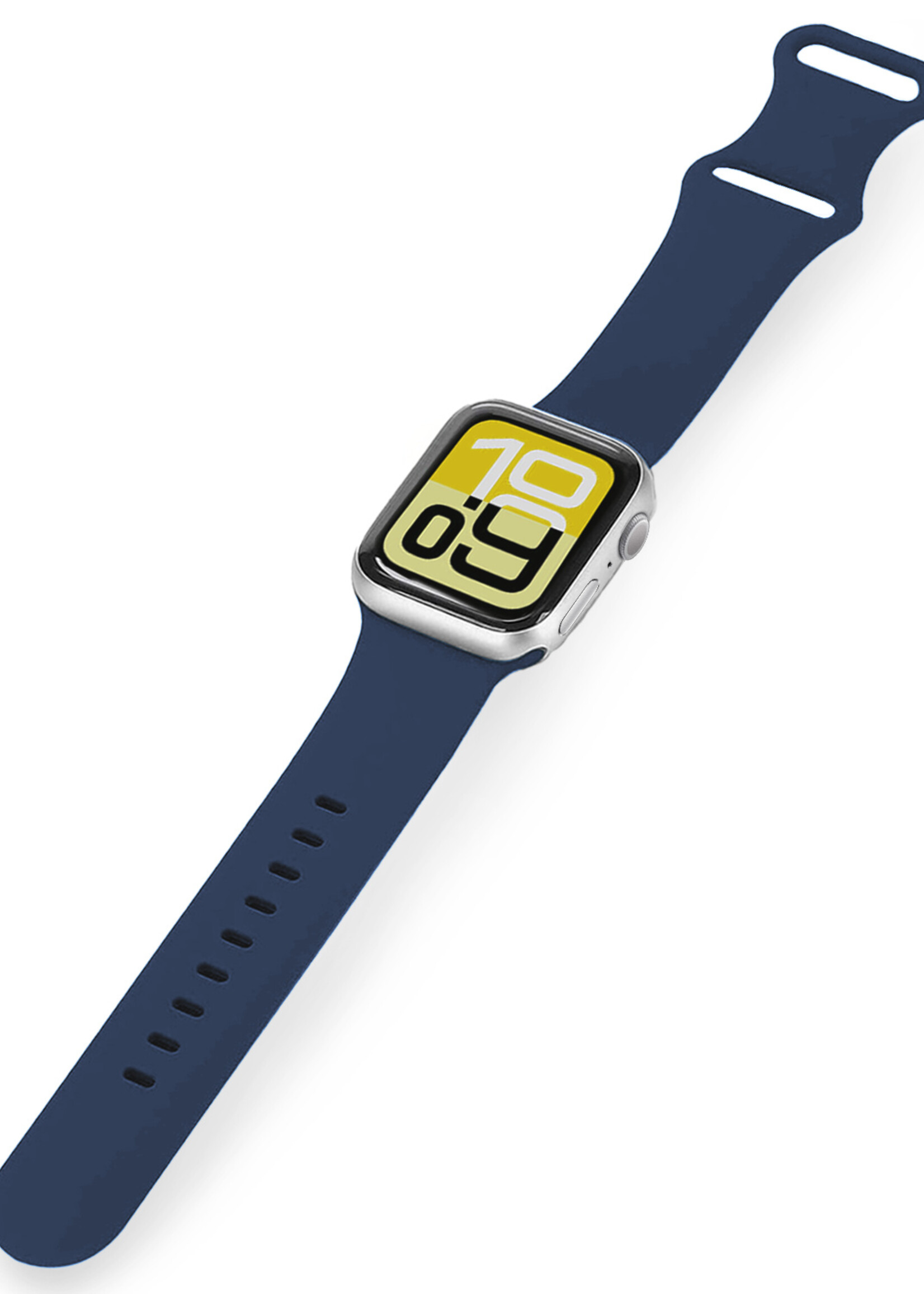 LUQ LUQ Apple Watch Bandje Siliconen Verstelbaar (38/40/41 mm) - Donkerblauw