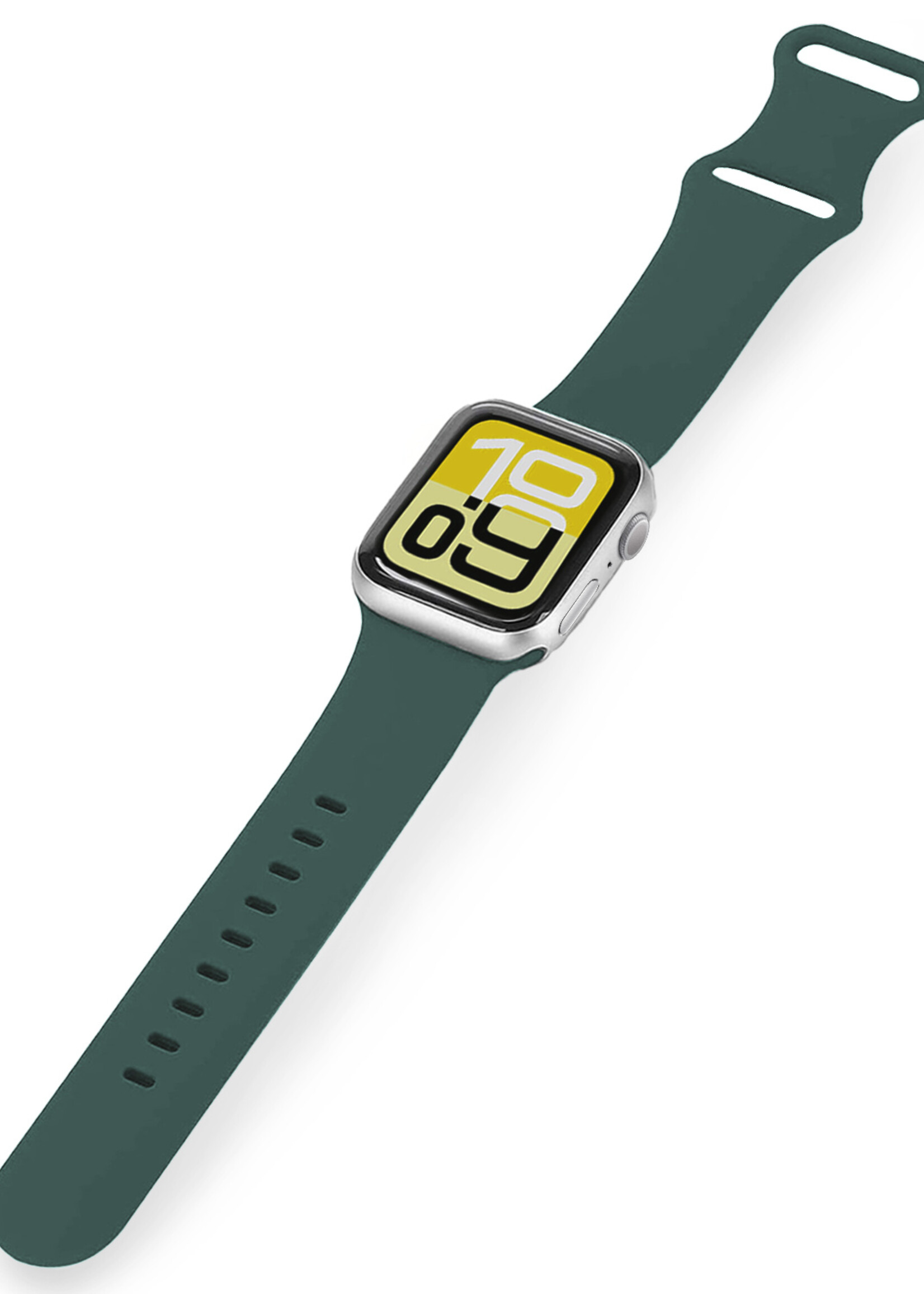 LUQ LUQ Apple Watch Bandje Siliconen Verstelbaar (38/40/41 mm) - Donkergroen