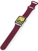LUQ LUQ Apple Watch Bandje Siliconen Verstelbaar (38/40/41 mm) - Donker Rood