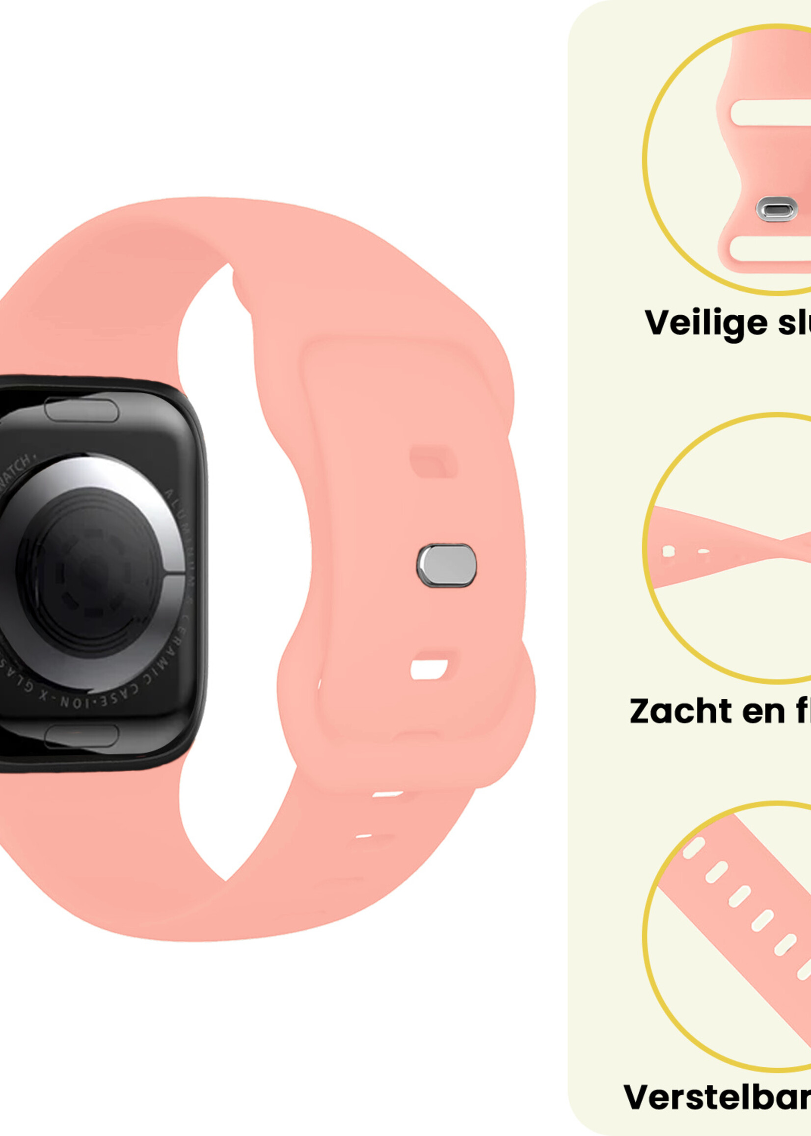 LUQ LUQ Apple Watch Bandje Siliconen Verstelbaar (38/40/41 mm) - Mint