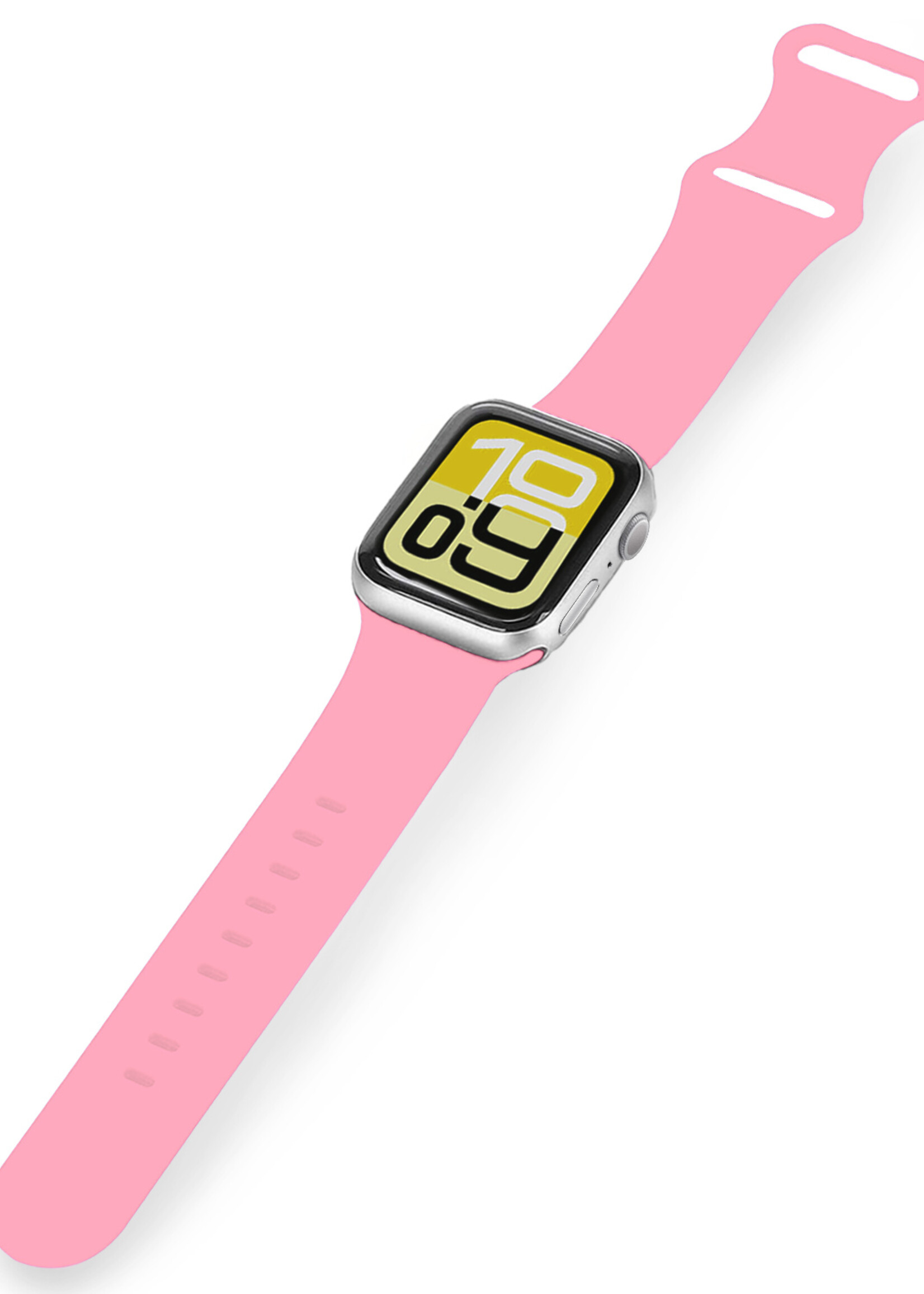 LUQ LUQ Apple Watch Bandje Siliconen Verstelbaar (38/40/41 mm) - Roze