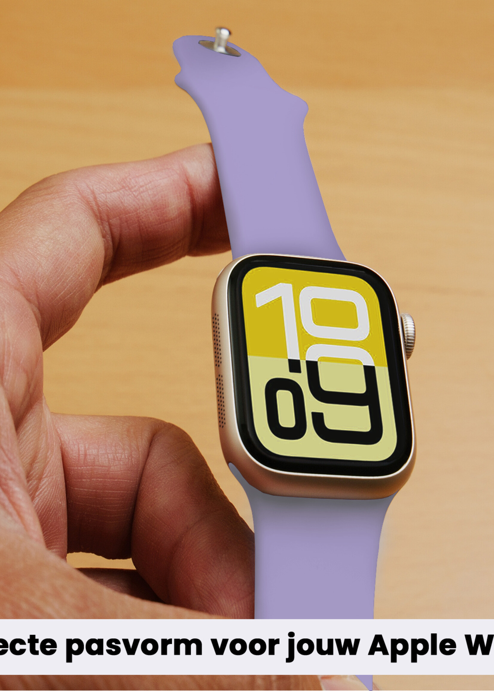 LUQ LUQ Apple Watch Bandje Siliconen Verstelbaar (38/40/41 mm) - Violet