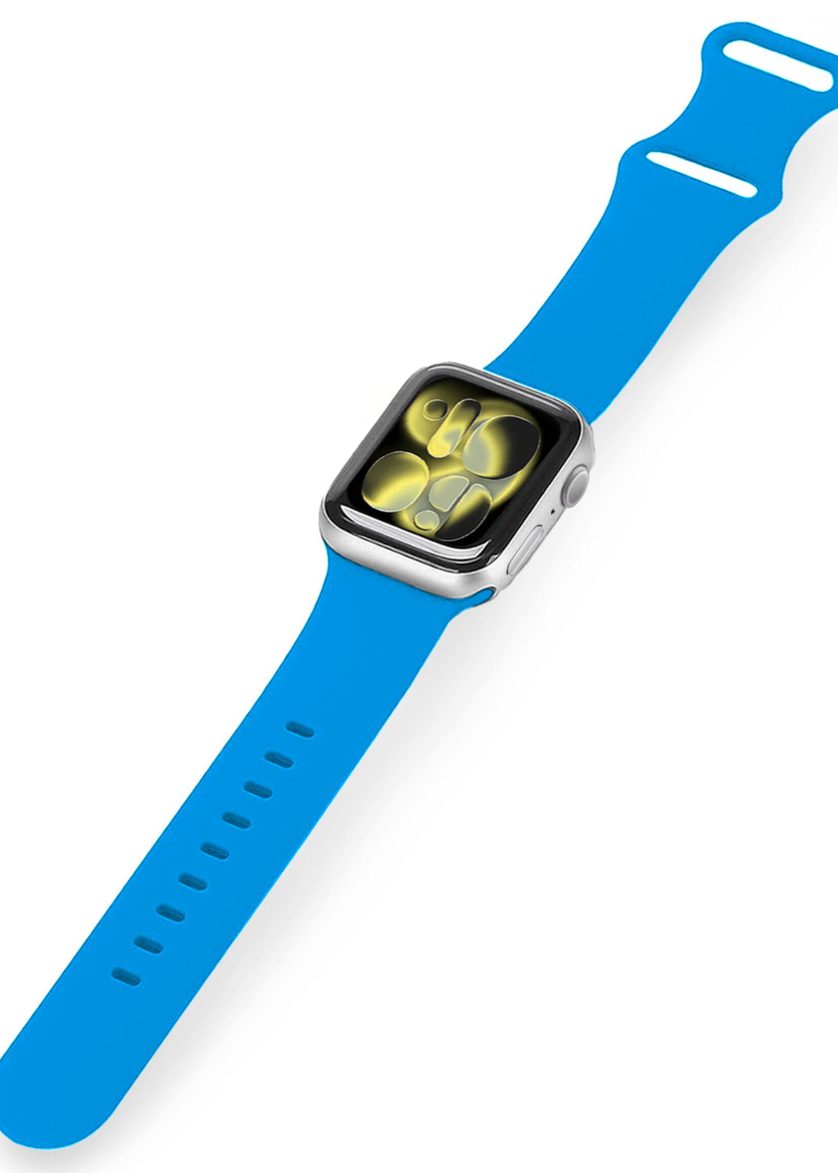 LUQ LUQ Apple Watch Bandje Siliconen Verstelbaar (42/44/45/46 mm) - Blauw
