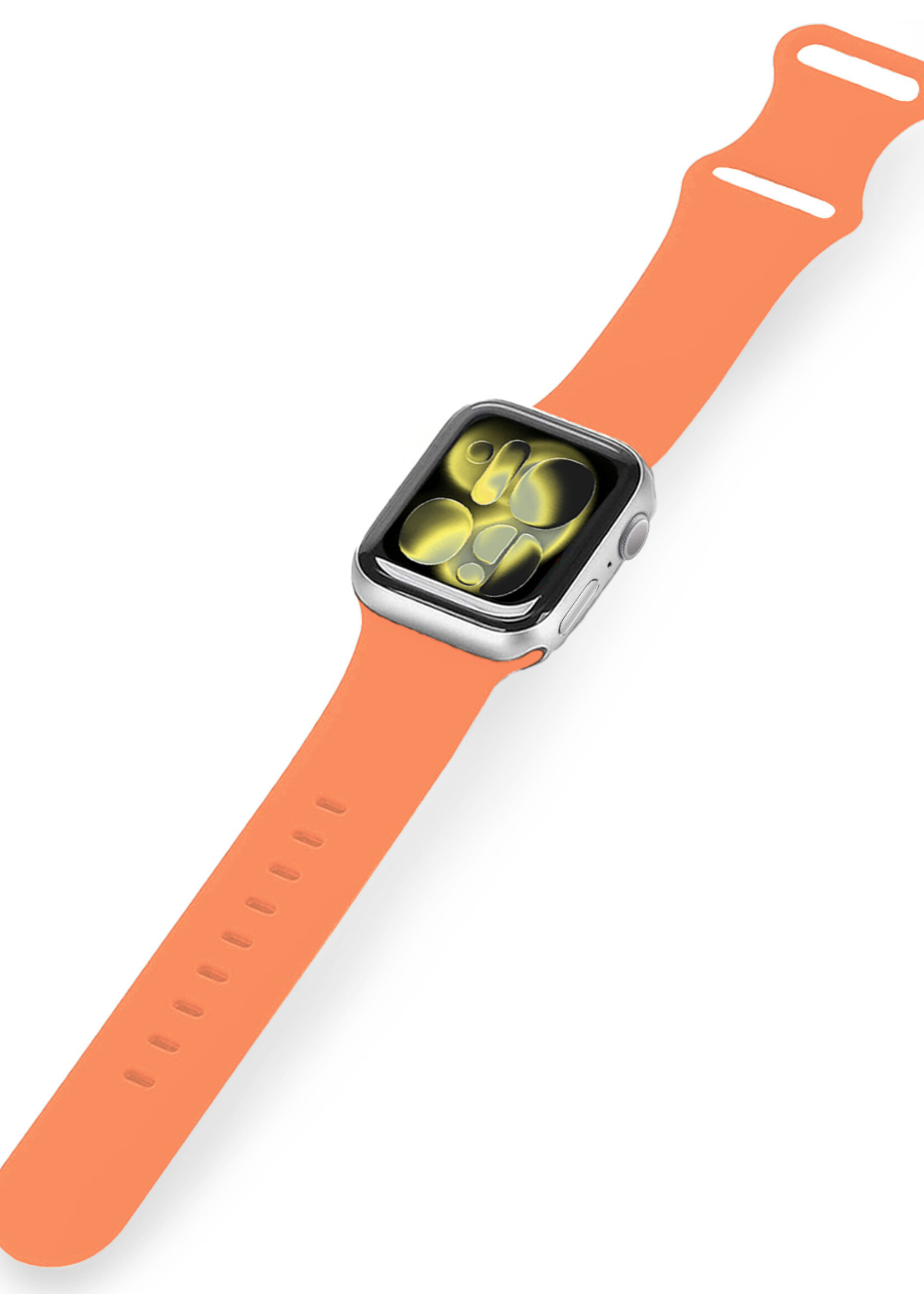 LUQ LUQ Apple Watch Bandje Siliconen Verstelbaar (42/44/45/46 mm) - Calendula