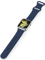 LUQ LUQ Apple Watch Bandje Siliconen Verstelbaar (42/44/45/46 mm) - Donkerblauw