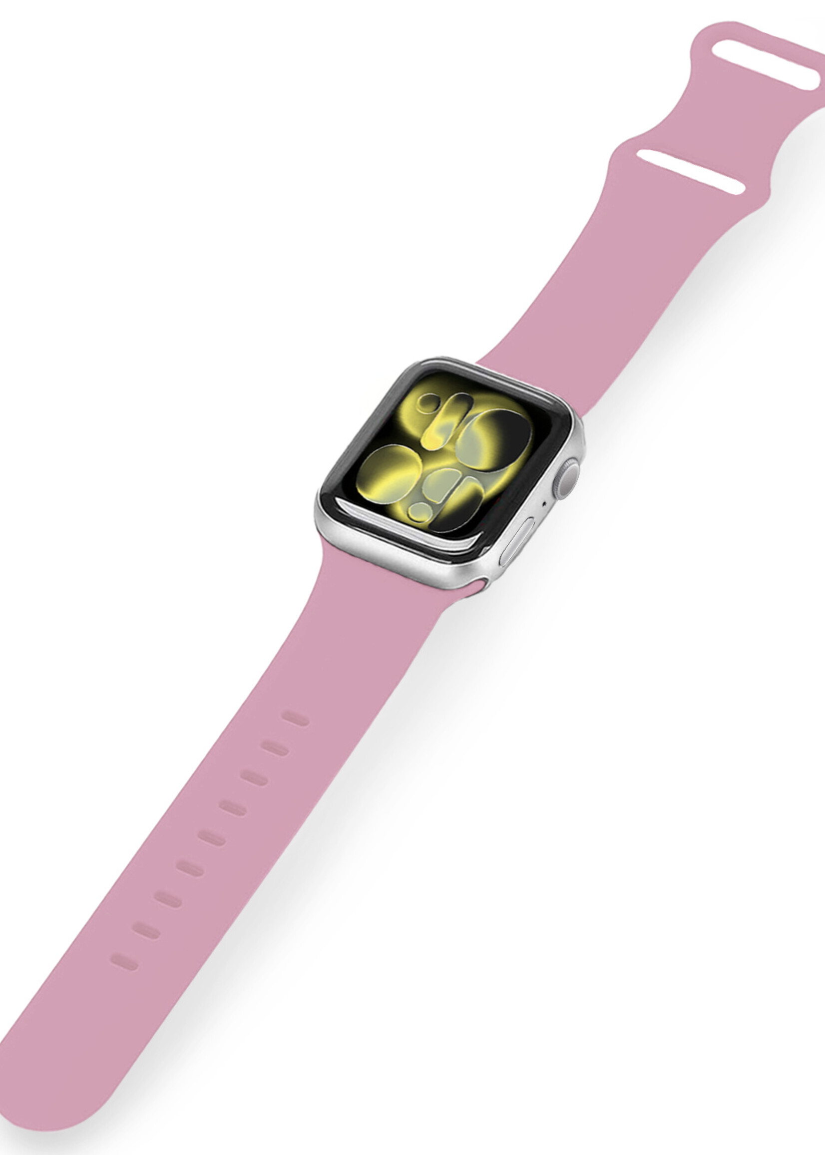 LUQ LUQ Apple Watch Bandje Siliconen Verstelbaar (42/44/45/46 mm) - Lila
