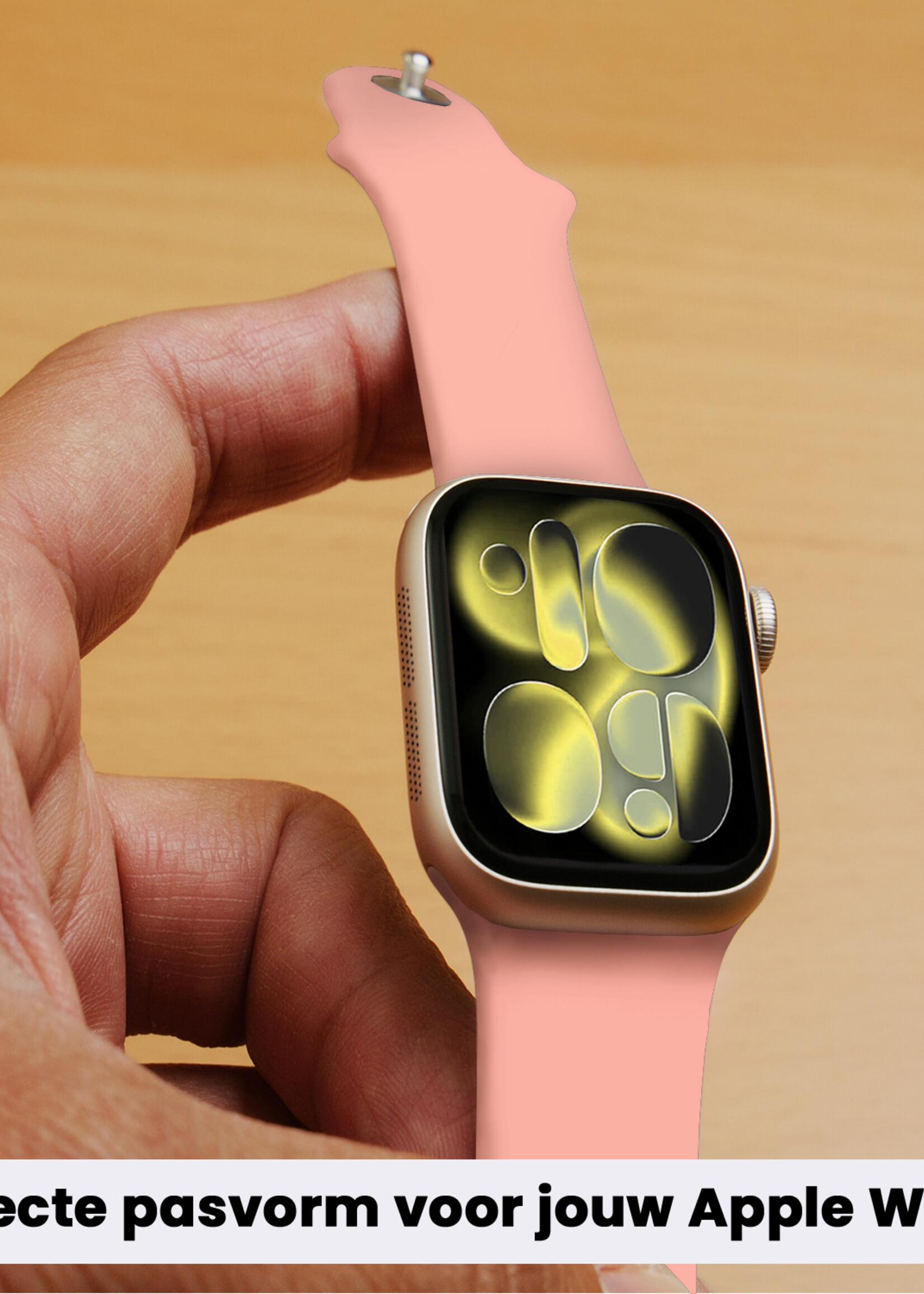 LUQ LUQ Apple Watch Bandje Siliconen Verstelbaar (42/44/45/46 mm) - Mint